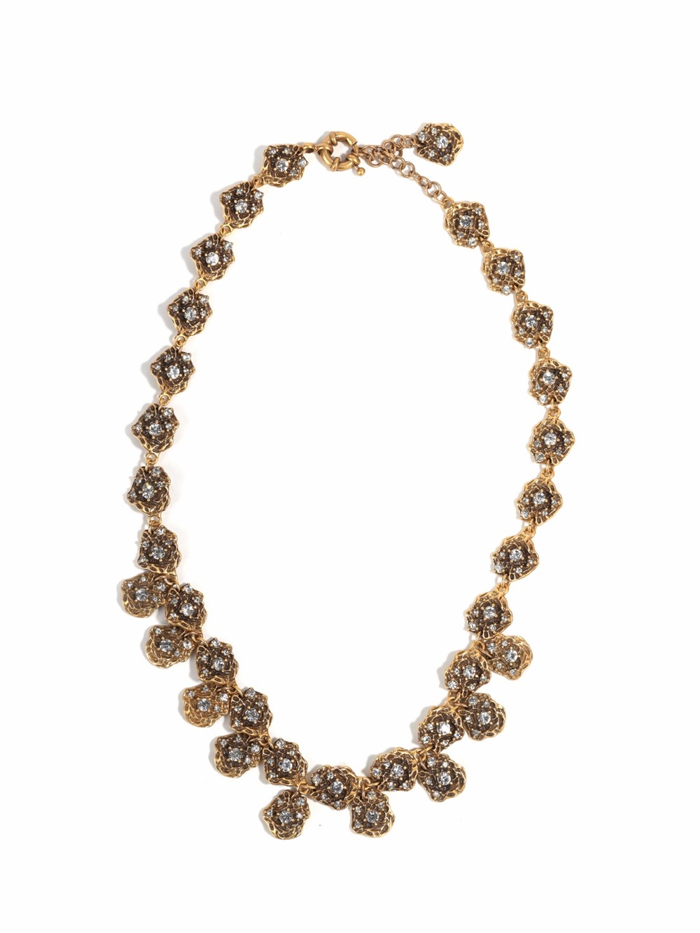 Gold Crystal Cluster Necklace - Women Jewelry